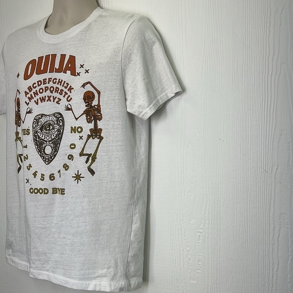 OUIJA - Colorful OUIJA Board Skeleton Graphic Short Sleeve White T Size Large - Picture 5 of 8